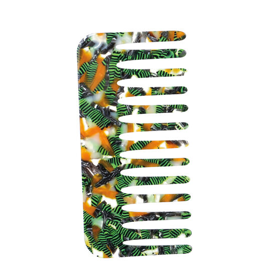 Green wide-toothed comb